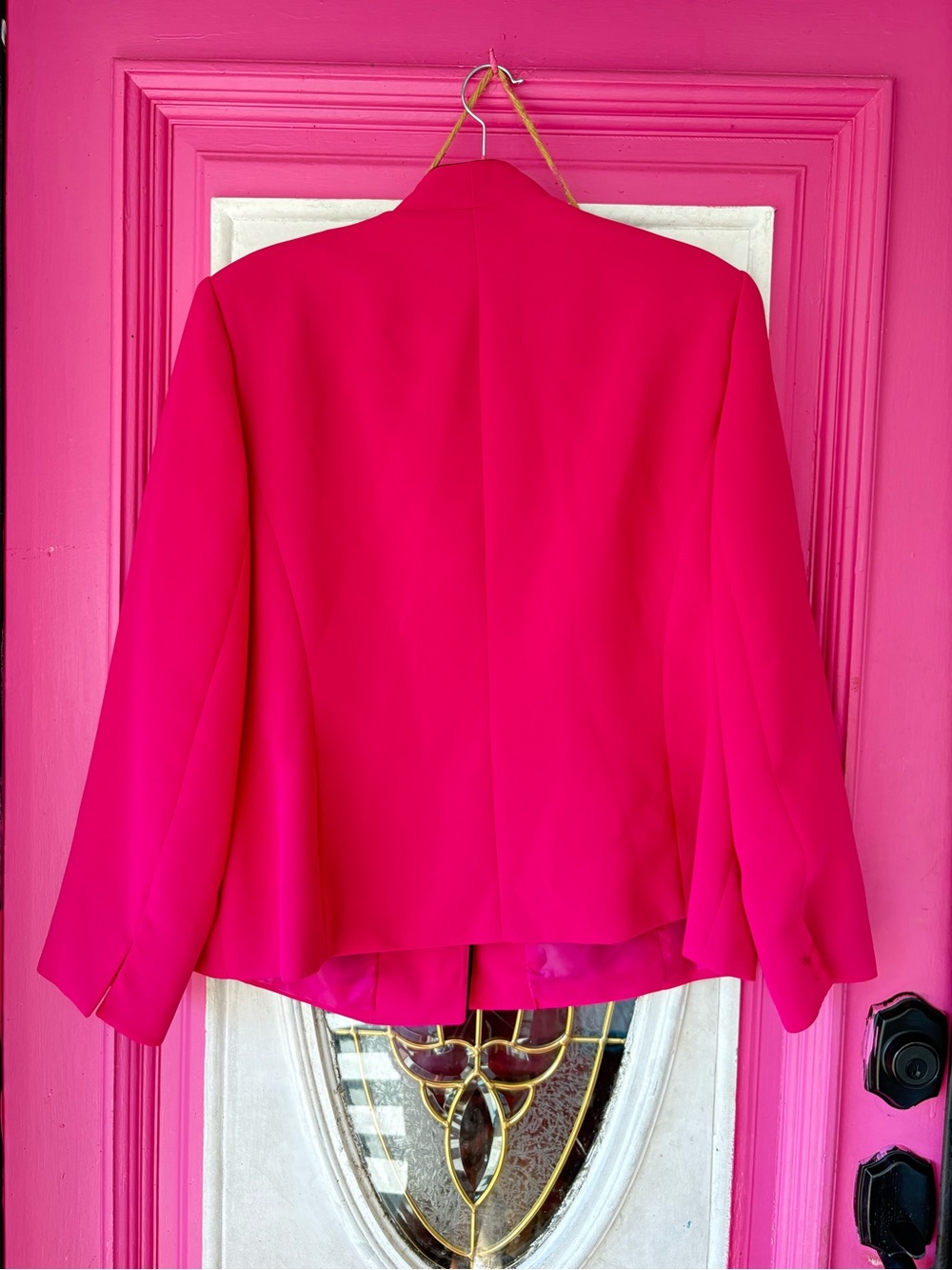 Jones Studio Women's Bright Fuchsia Single-Button Blazer - Picture 4 of 4